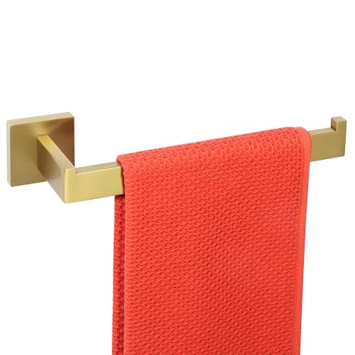 Alise Hand Towel Holder Towel Ring for Bathroom Lavatory,Black Towel Bar Square Towel Hanger Wall Mount SUS304 Stainless Steel Towel Rack,GYT7010-G Brushed Gold