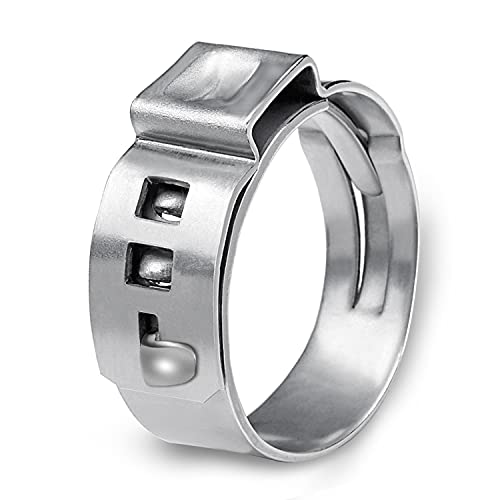 PADTON 50 Pack 1 Inch PEX Cinch Clamp Rings, Stainless Steel Pex Fittings Crimp Rings Pinch Clamps for PEX Tubing Pipe Fitting Connections (1 Inch)