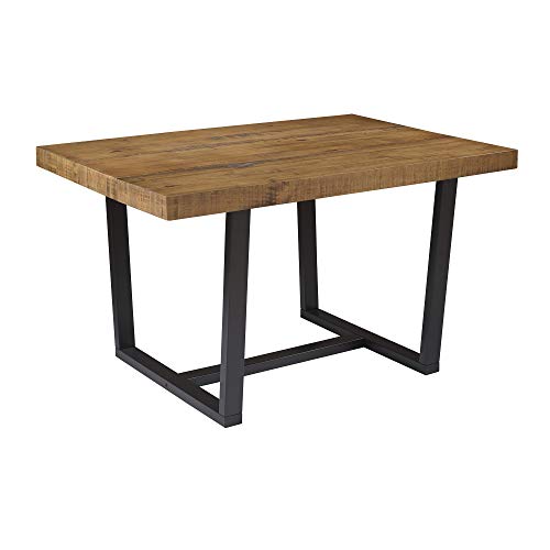 Walker Edison Andre Modern Solid Wood Dining Table, 72 Inch, Mahogany