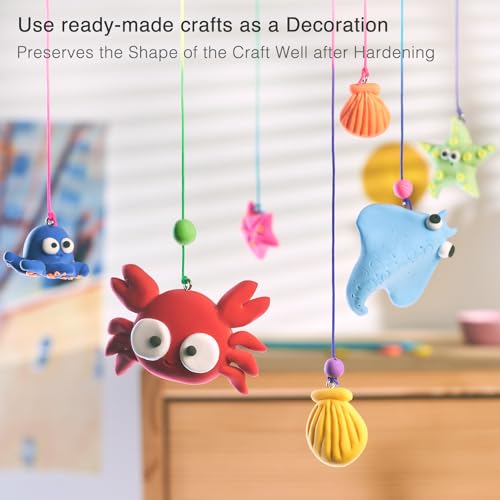 Air Dry Clay 24 Colors, Soft & Ultra Light, Modeling Clay for Kids with Accessories, Tools and Tutorials