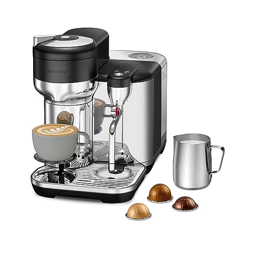 Nespresso the Vertuo Creatista Coffee and Espresso Maker by Breville, BVE850BST, Black Stainless Steel