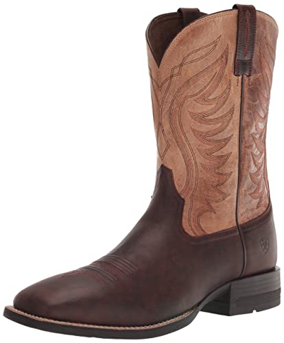 Ariat Mens Amos Western Boot Barley Brown/Tracker Tan 11.5 Wide