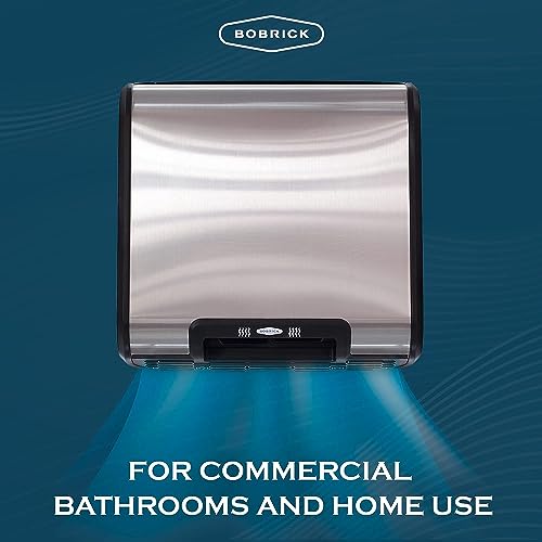 Bobrick 7120 TrimLineSeries Zinc-Plated Steel ADA Surface-Mounted Automatic Hand Dryer, White Epoxy Finish, 115V, 13-19/32" Height, 13-25/32" Width