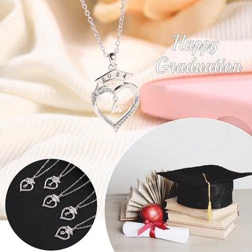 DONYUDE 2024 Graduation Gifts for Her, High School Graduation Gifts for Her T Initial Necklaces for Women Class of 2024 Graduation Gift Graduation Necklace for Her 2024