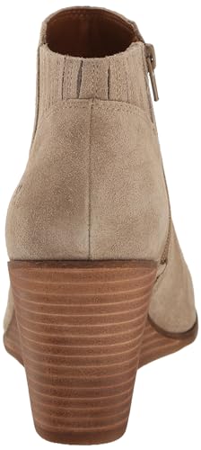 Lucky Brand Women's Zorla Wedge Bootie Ankle Boot, Black Suede, 10