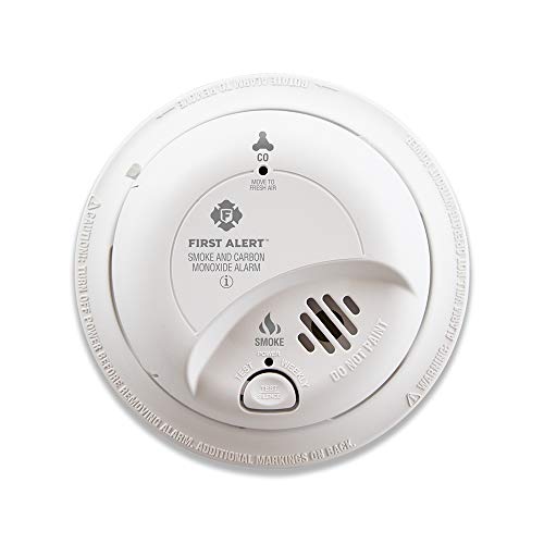 FIRST ALERT SC9120B Corded Electric Combination Alarm with Adapter Plugs for Easy Replacement