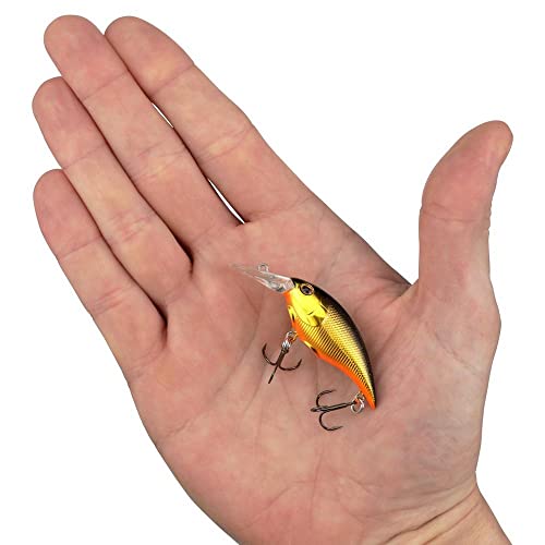 Berkley Money Badger Fishing Lure, Perch, 3/16 oz, 1.5in | 4cm, Hybrid Baitfish-Crayfish Design, Patented FlashDisc Technology, Equipped with Sharp Fusion19 Hooks