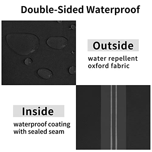 Easy-Going Waterproof Patio Sofa Cover UV Resistant 2 Seater Outdoor Loveseat Cover Weatherproof Lawn Patio Furniture Cover with Tape Sealed Seam (58Wx32.5Dx31H inch, Black)