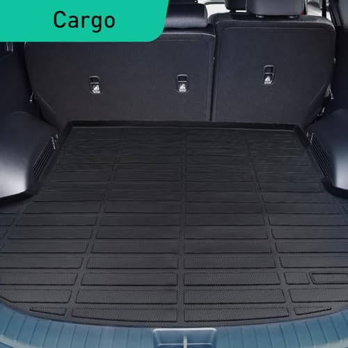 DiffCar® Floor Mats for Hyundai Santa Fe 2023 2022 2021 (Gasoline Models ONLY), Cargo Trunk Liner All-Weather TPE Floor Protectors, for Santa Fe 2021-2023 Interior Accessories (Floor Mats+Cargo Mat)