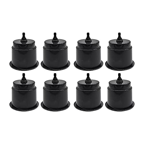 MARINE CITY Newest Black Pattern Closeable Plastic Cup Holder with Center Drain for Rocky Mountains – Ships – Marines – Yachts – Kayaks (Pack of 8)