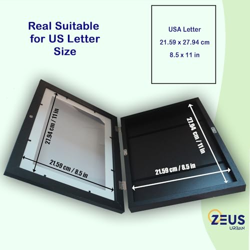 Kids Art Frame can hold standard paper sizes of 8.5 x 11 inches, Letter sizes , Perfect for organize and display your children's artwork, drawings, paintings, or masterpiece, Changeable Front opening