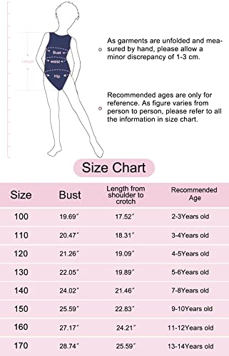 DAXIANG Blue Leotard for Girls 2t Dance Leotard Ballet Tutu Toddler Gymnastics Leotard