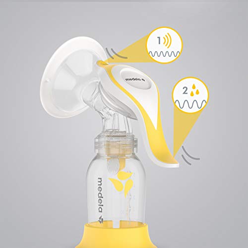 Medela Manual breast pump with Flex Shields Harmony Single Hand for More Comfort and Expressing More Milk