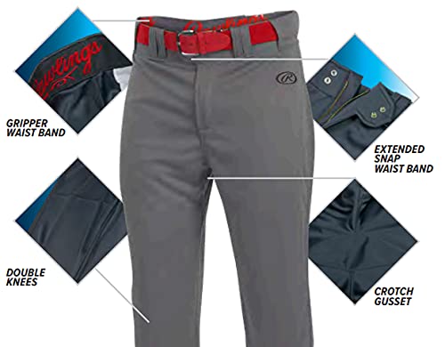 Rawlings Mens Lnchkpp Pant, Grey/Black, Small US