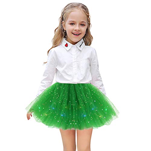 Girl Tutu Skirts, Magic Light Princess LED Dancing Skirt Tulle Ballet Black