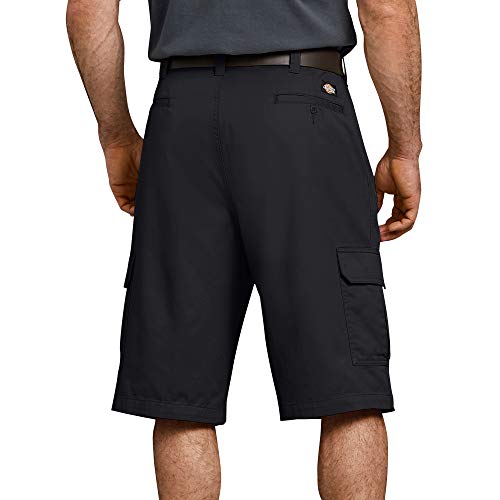 Dickies Mens 13 Inch Loose Fit Cargo Short, Black, 30