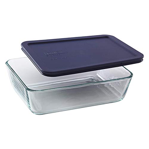 Pyrex Simply Store 5-Pack (3,4 & 6-Cup) Mixed Sized Glass Food Storage Set, Round & Rectangular Containers With Lids, BPA-Free, Dishwasher & Microwave Safe