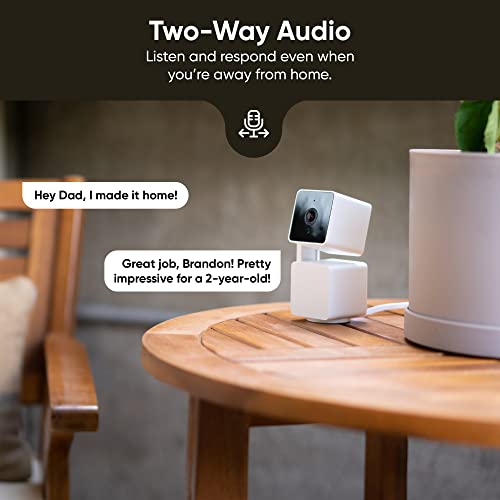 WYZE Cam Pan v3 Indoor/Outdoor IP65-Rated 1080p Pan/Tilt/Zoom Wi-Fi Smart Home Security Camera with Color Night Vision, 2-Way Audio, Compatible with Alexa & Google Assistant, Includes 3 Mo of Cam Plus