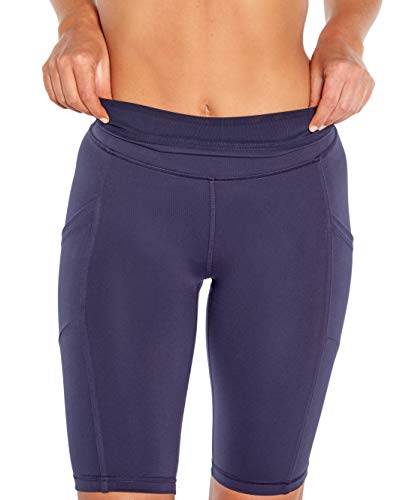 Marika Women's Standard Olivia High Rise Tummy Control Bermuda Short, Midnight Blue, X-Large