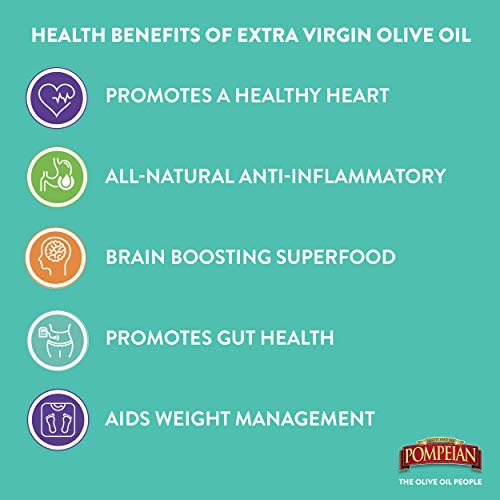 Pompeian Robust Extra Virgin Olive Oil, First Cold Pressed, Full-Bodied Flavor, Perfect for Salad Dressings & Marinades, 16 FL. OZ.