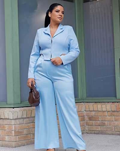 The Drop Women's Blue Bell Cropped Blazer by @frankietavares, XS