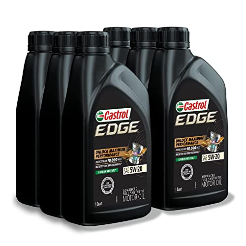 Castrol Edge High Mileage 5W-20 Advanced Full Synthetic Motor Oil, 5 Quarts