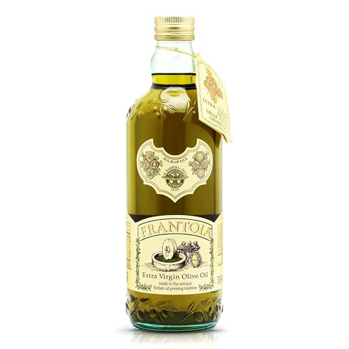 Frantoia Extra Virgin Olive Oil from Italy - Fruity, Unfiltered, Cold Extracted Authentic Sicilian Olive Oil - Fresh Harvest, Imported From Italy - 33.8 fl oz - Pack of 1