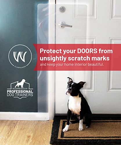 CLAWGUARD - The Ultimate Door Scratch Shield, Frame & Wall Scratch Protection Barrier for Dog and Cat Clawing, Scratching and Damaging Doors, Scratch Shield 18" W x 43" H, Original