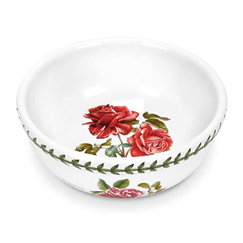 Portmeirion Botanic Roses Individual 5.5” Fruit Salad Bowl with Fragrant Cloud Motif, Dishwasher, Microwave, Warm Oven, and Freezer Safe, For Cereal, Breakfast, Dessert