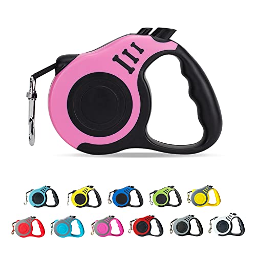 LIEVUIKEN Retractable Dog Leash Automatic Telescopic Tractor Dog Tape, Pet Tape 10/16 FT Durable and Convenient, with Folding Bowl, Dispenser, Rubbish Bags, Suitable for Small and Medium Dogs