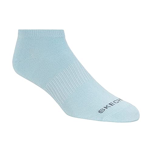 Skechers womens 5 Pack Low Cut Socks, Blue/Pink Grapefruit, 9 11 US