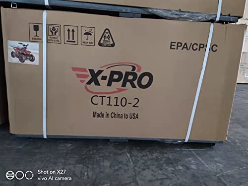 X-PRO Eagle 110 110cc Kids ATV Quad Youth ATVs 4 Wheels (Blue, Factory Package)