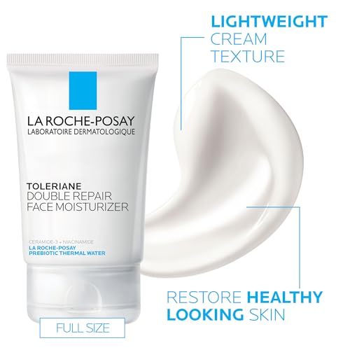 La Roche-Posay Toleriane Double Repair Face Moisturizer, Daily Moisturizer Face Cream with Ceramide and Niacinamide for All Skin Types, Oil Free, Fragrance Free