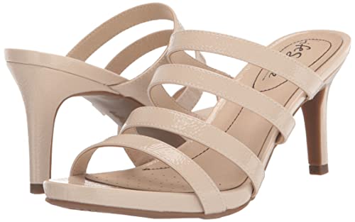 LifeStride Womens Marquee Strappy Sandal Almond Milk Patent 8.5 M