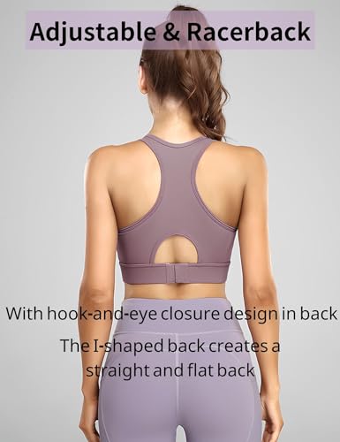 Sports Bras for Women High Support, Everyday Comfy Bras Bean Paste Red(S)
