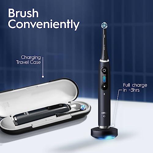 Oral-B iO Series 9 Electric Toothbrush with 3 Replacement Brush Heads, Black Onyx