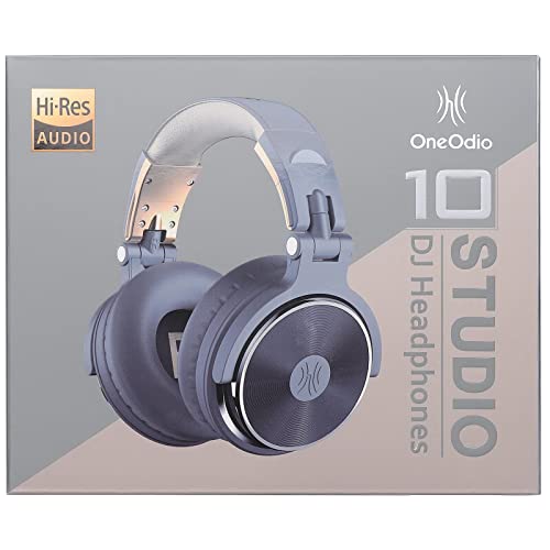 OneOdio Wired Over Ear Headphones Studio Monitor & Mixing DJ Stereo Headsets with 50mm Neodymium Drivers and 1/4 to 3.5mm Jack for AMP Computer Recording Podcast Keyboard Guitar Laptop - Dark Blue