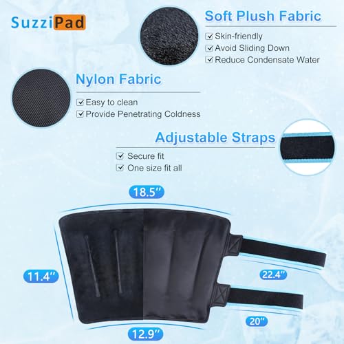 Shin Splint Ice Packs for Injuries Resuable Gel, Calf Ice Pack Wrap Cold Compression Sleeve for Runner, Shin Splints Leg Pain Relief Support Cold Pack, Relief for Swelling and Inflammation (Pack of 2)