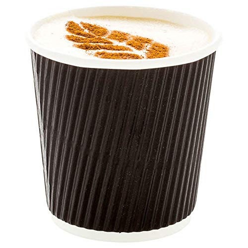 Restaurantware 12 Ounce Paper Coffee Cups 25 Ripple Wall Disposable Paper Cups - Leakproof Recyclable Light Purple Paper Hot Cups Insulated Matching Lids Sold Separately