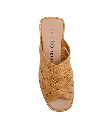 Katy Perry Women's The Busy Bee Criss Cross Slide Wedge Sandal, Black, 11
