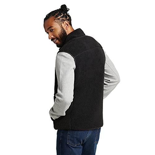 Eddie Bauer Men's Chilali Faux Shearling Fleece Vest, Carbon, Small