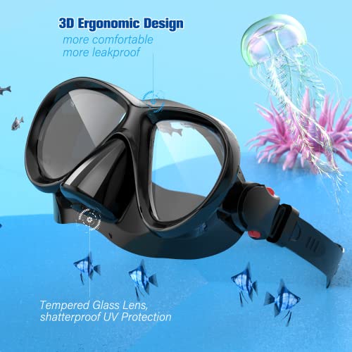 Findway Kids Swim Goggles Snorkel Diving Mask for Youth, Swimming Goggles Anti-Fog 180° Clear View for Kids 4-16 Boy &Girl