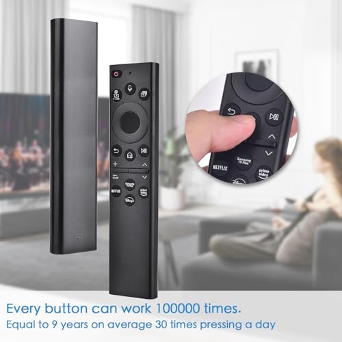 Replacement Voice Remote for Samsung Smart TV: KOOMOER Low Power Tech Control,Compatible with 2022 BN59-01385A(no Solar),for Most 2018 to 2022 Smasung Crystal UHD QLED The Frame QLED 4K 8K Smart TV