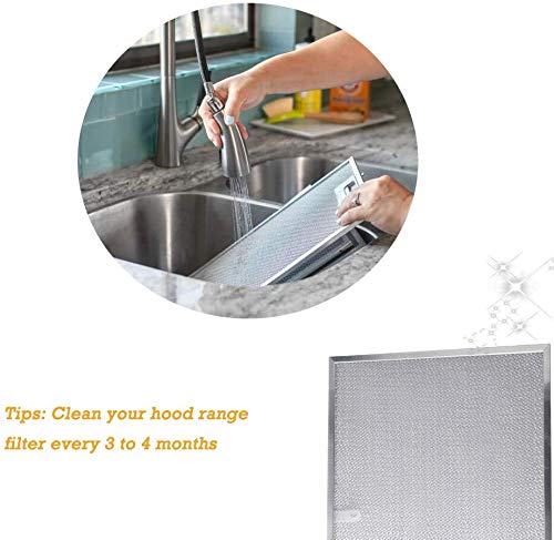 Wadoy BPS1FA36 Range Hood Filter 11-3/4" X 17-1/4" X 3/8", 2 Pack Aluminum Mesh Grease Range Hood Filter with Blue Protective Film (𝐂𝐚𝐧 𝐛𝐞 𝐭𝐨𝐫𝐧 𝐨𝐟𝐟) Compatible with Broan Nutone 99010300E
