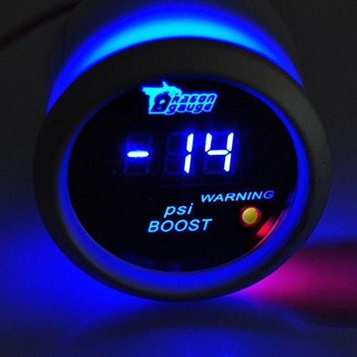 ESUPPORT Car 2" 52mm Digital Turbo Boost Gauge PSI Blue LED Universal Meter Kit