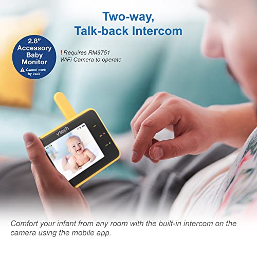 VTech RM2701 2.8" Accessory Baby Monitor Viewer (Requires RM9751 WiFi Camera to operate) Remote Monitoring, Night Light, Soothing Sounds & Lullabies, Two-way Intercom, Temperature Sensor, Night Vision