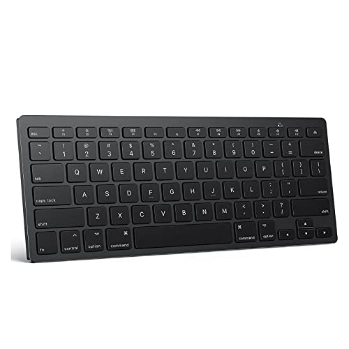 OMOTON Bluetooth Keyboard for Mac, Compact Wireless Keyboard Compatible with MacBook Pro/Air, iMac, iMac Pro, Mac Mini, Mac Pro Laptop and PC, Dark Black