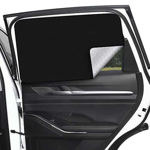 ZATOOTO 2 Pcs Rear Window Covers - Car Side Window Sun Shades - Privacy Magnetic Reflected Sunlight Protection for Baby Child Sleeping