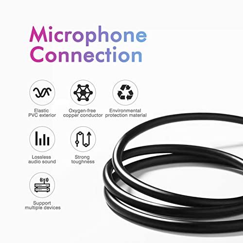 HOOH XLR Cable 25ft 2 Pack, Microphone Cables, XLR Microphone Cable Male to Female Balanced DMX Cable Suitable for Microphones,Radio Station, Speaker Systems,Stage Lighting and More,Black
