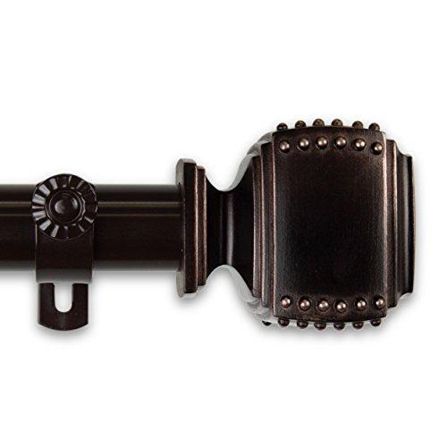 Rod Desyne 1" Bennett Curtain Rod, 28-48", Black
